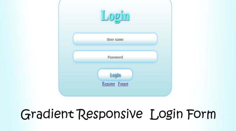 Gradient login page for beginners