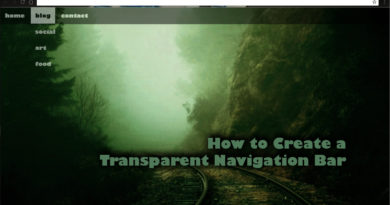 How to Create a Transparent Navigation BAr using HTML & CSS