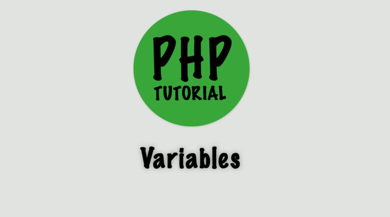 php tutorial variables